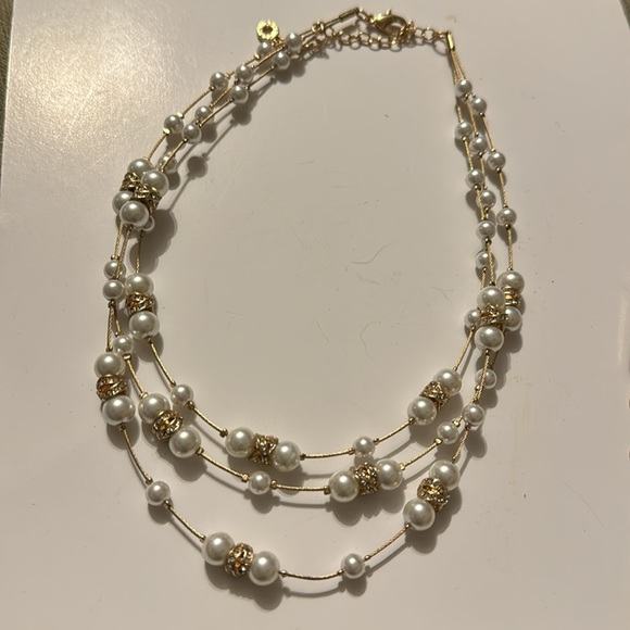 ANNE KLEIN
Gold-Tone Beaded Three-Row Necklace, 16" + 3" extender - Picture 1 of 5